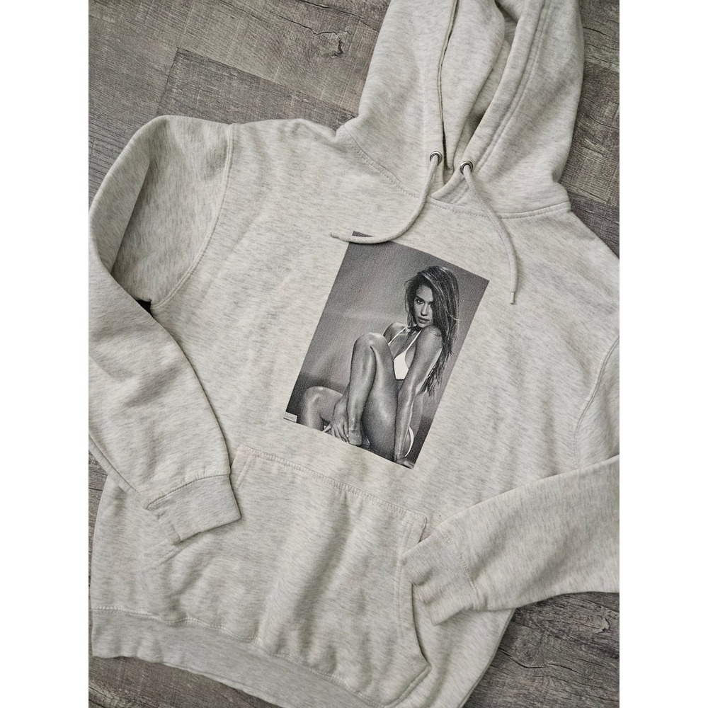 Lane Seven Photo Graphic Hoodie Mens M Heather Grey Good Fleece Pullover